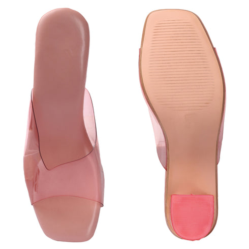 Longwalk Women Transparent Heel Fashion Sandals