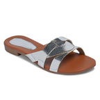 Longwalk Women Silver-tone Fashion Sandals