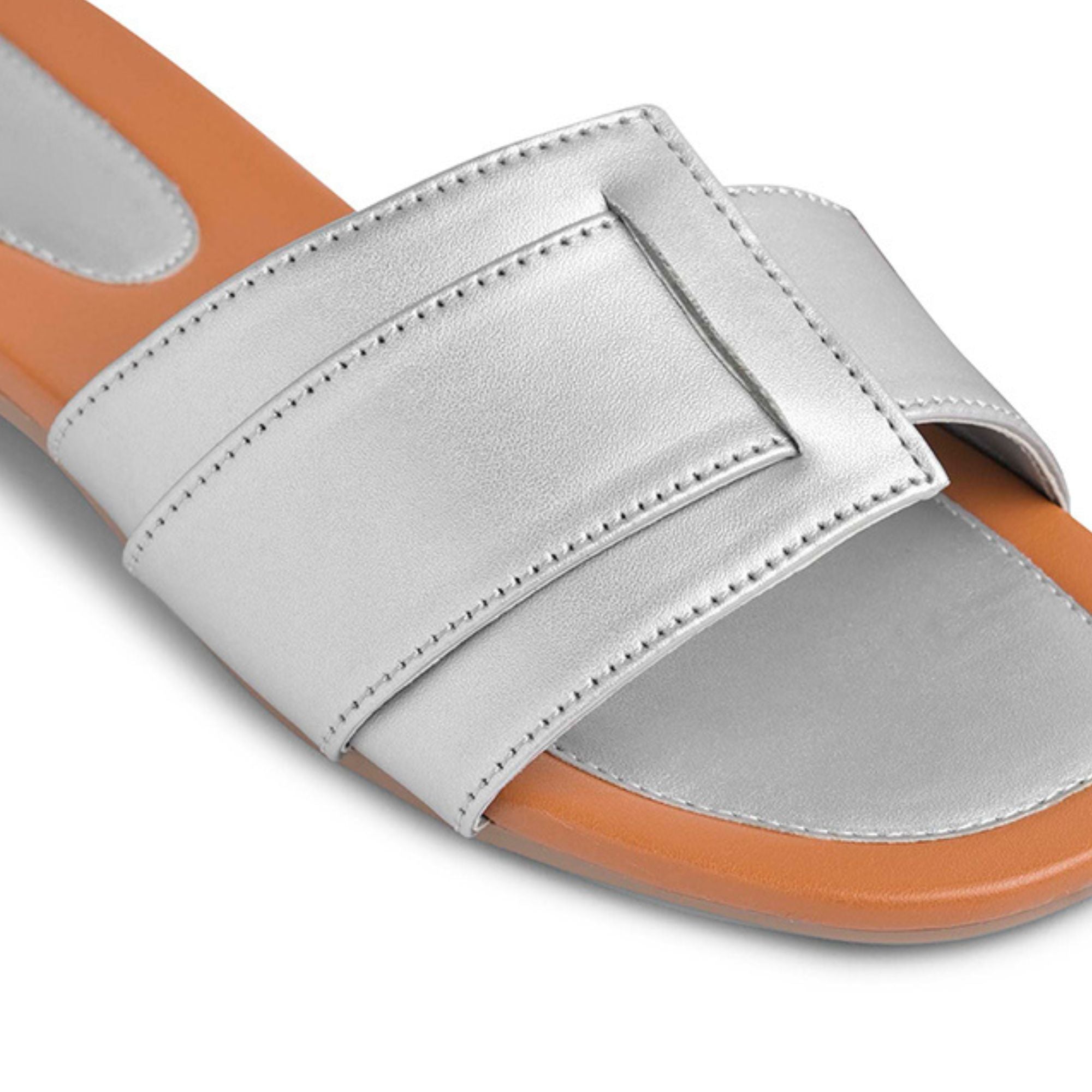 Longwalk Women Silver Flat Fashion Sandals