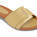 Longwalk Women Gold Flat Fashion Sandals