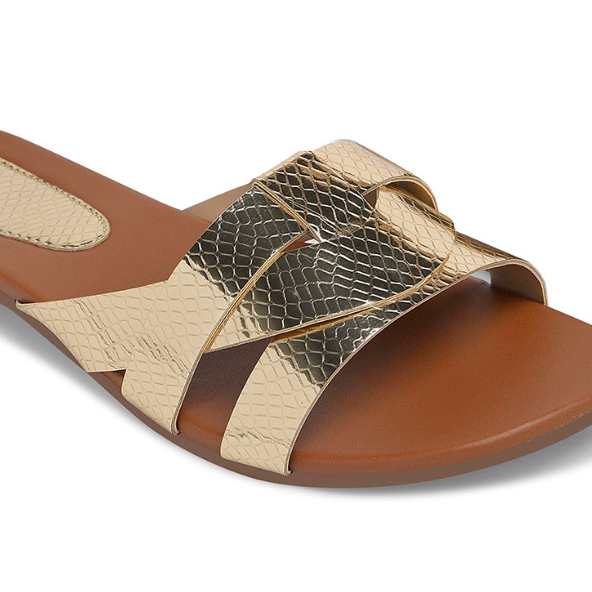 Longwalk Women Gold-tone Fashion Sandals