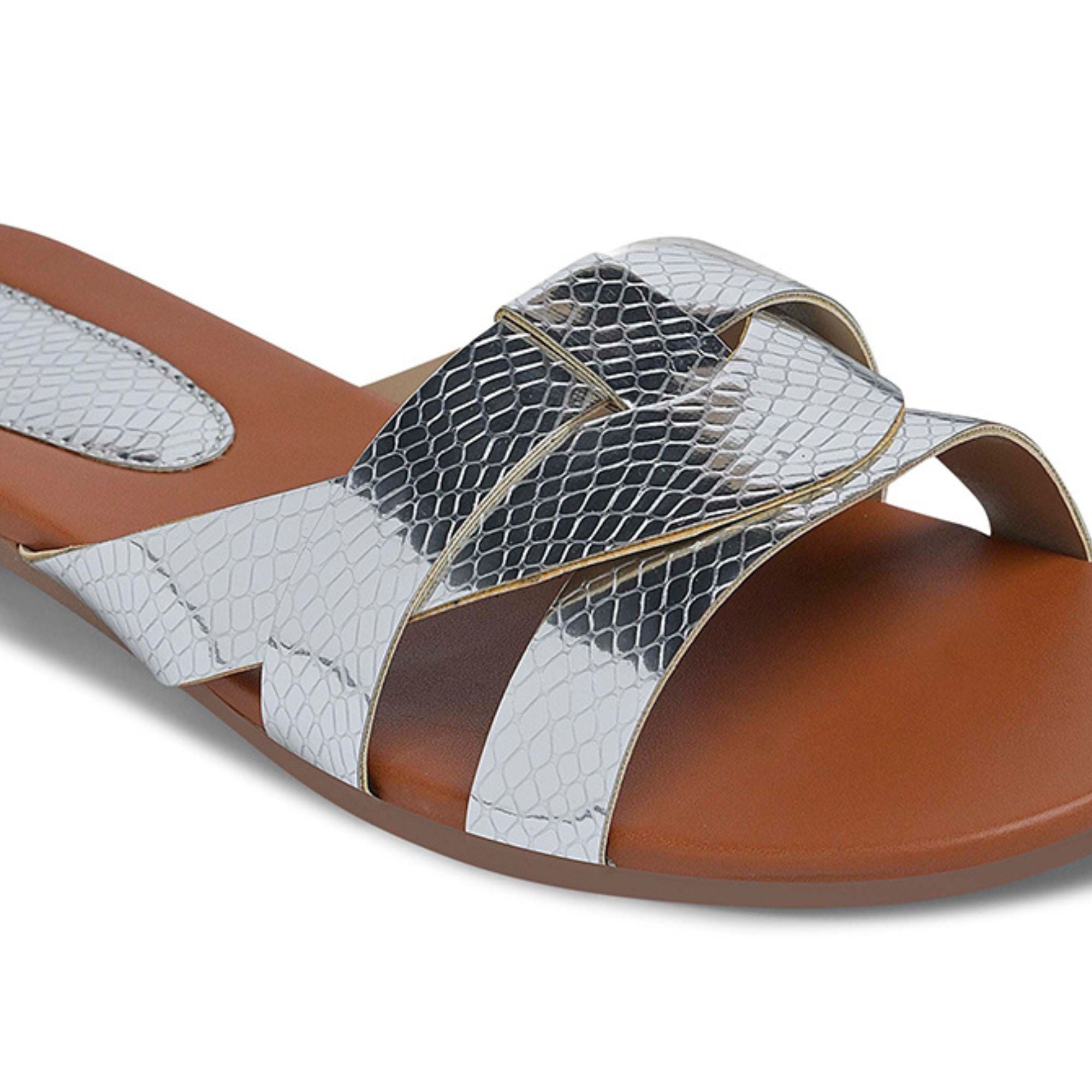 Longwalk Women Silver-tone Fashion Sandals