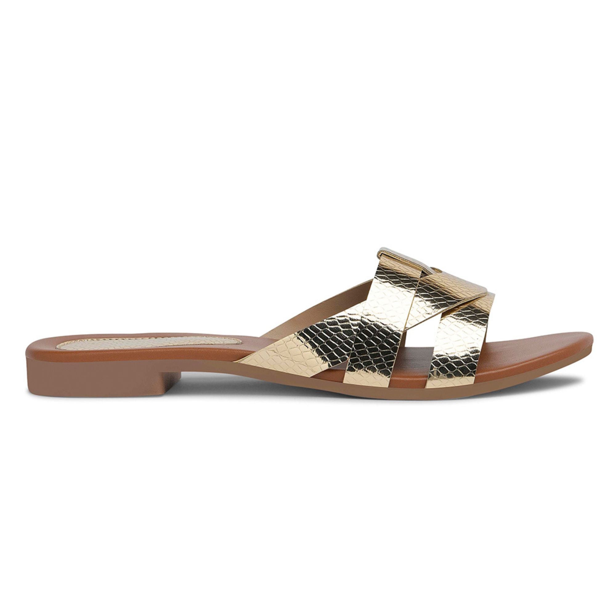 Longwalk Women Gold-tone Fashion Sandals