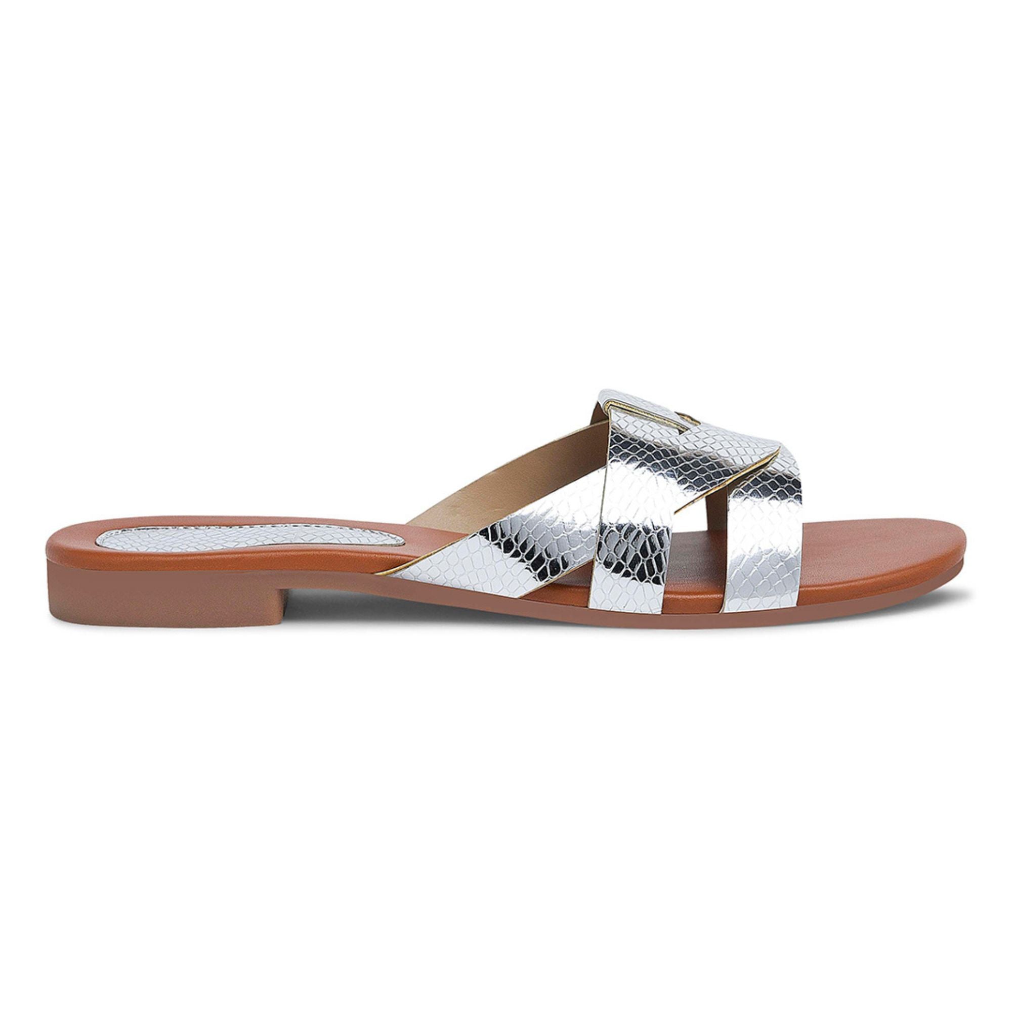 Longwalk Women Silver-tone Fashion Sandals