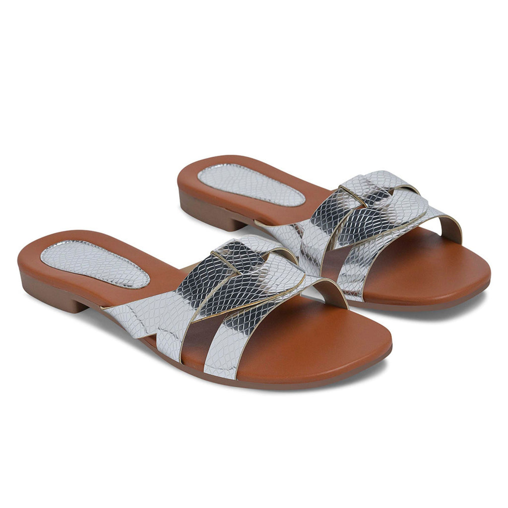 Longwalk Women Silver-tone Fashion Sandals