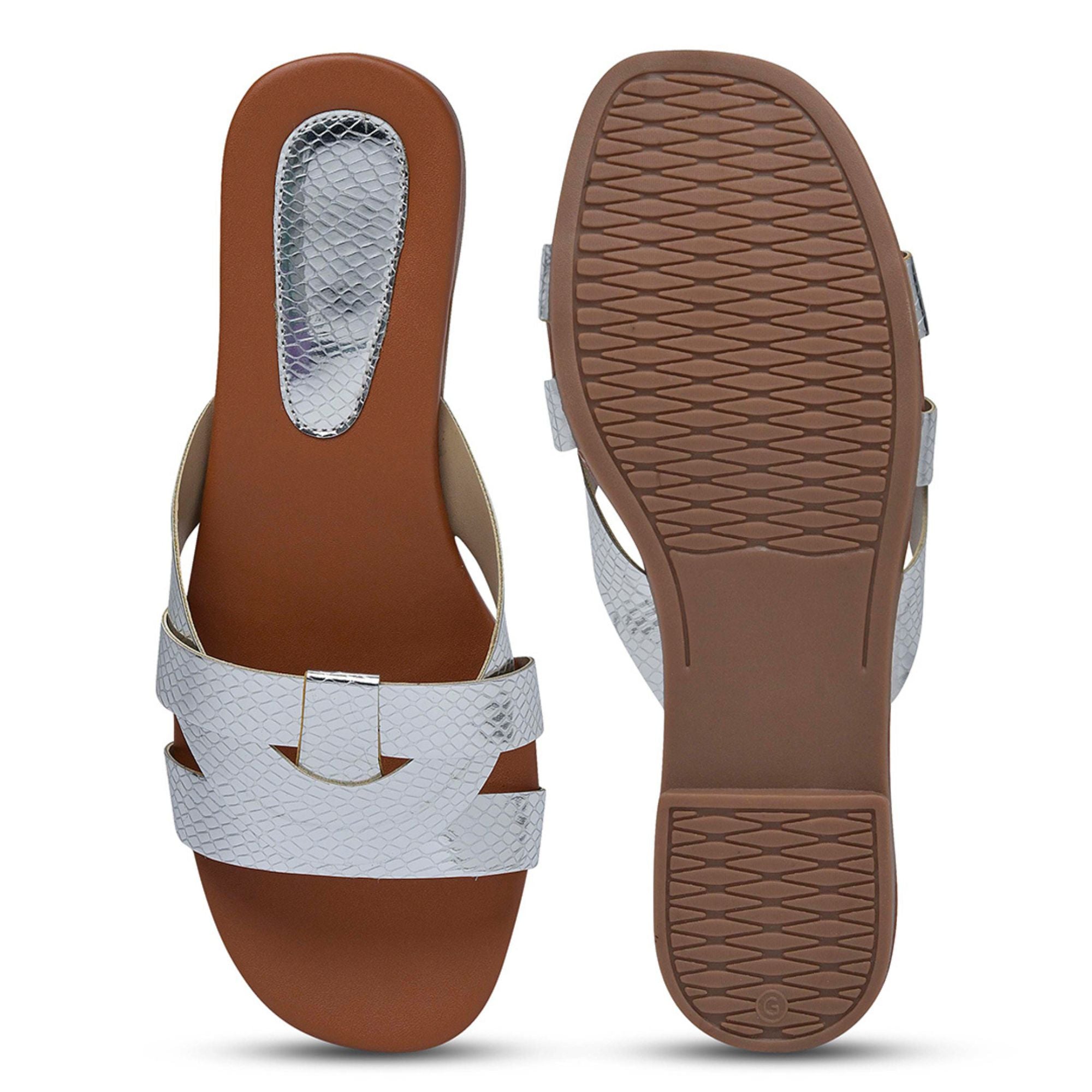 Longwalk Women Silver-tone Fashion Sandals