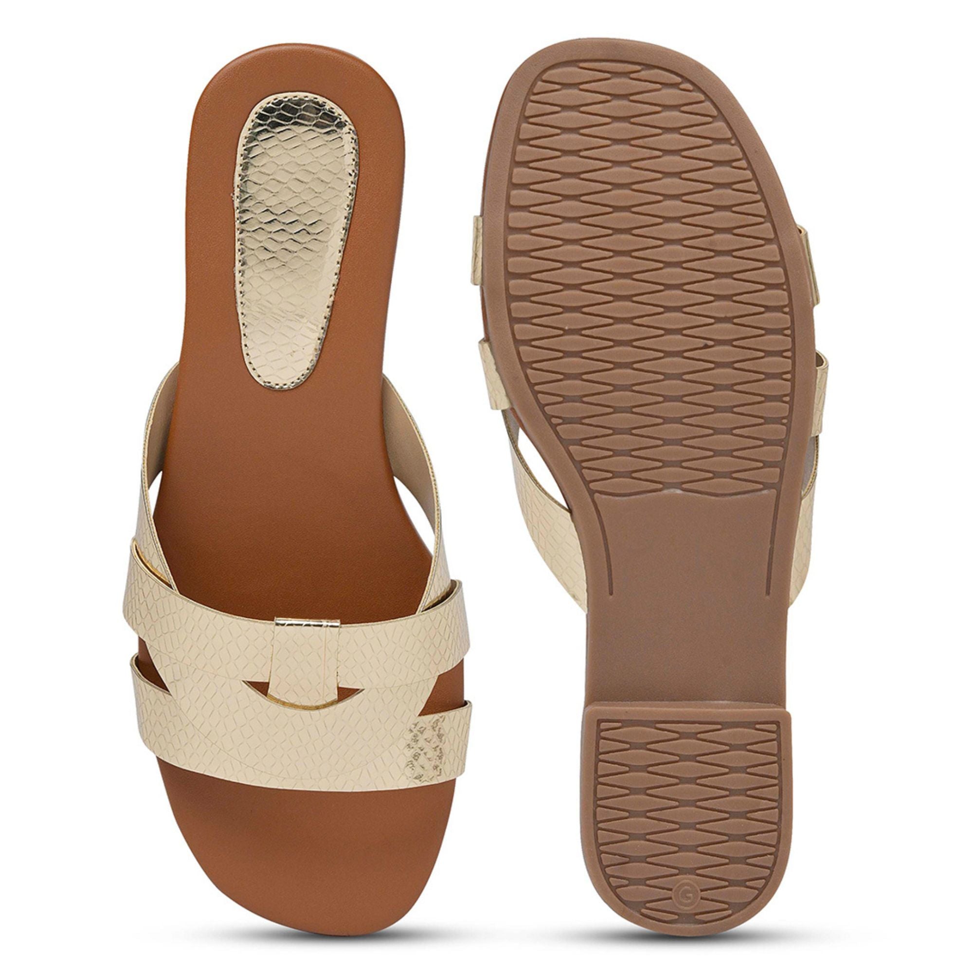 Longwalk Women Gold-tone Fashion Sandals