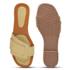 Longwalk Women Gold Flat Fashion Sandals